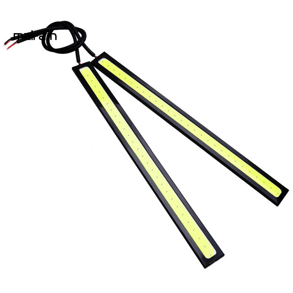 Bộ 2 Dải Đèn LED COB 17cm Chống Nước Phá Sương Mù Chạy Ban Ngày Cho Xe Hơi