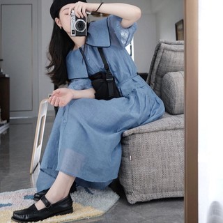 Đầm nữ MULTIPLICATION dáng rộng phong cách retro thời trang mới mùa hè