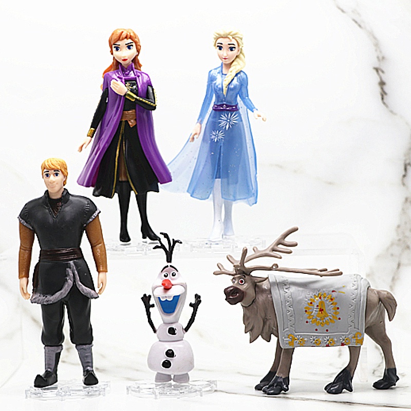 DISNEY Set 5 Mô Hình Búp Bê Công Chúa Elsa Anna Olaf Trong Phim Frozen 2