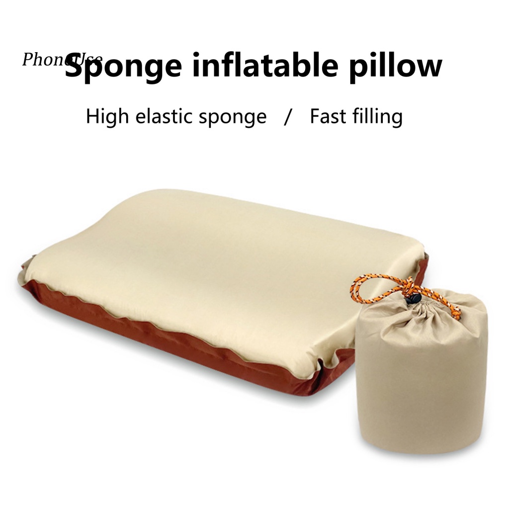 Gối Bơm Hơi Tự Động Bằng PU Thiết Kế Tiện Dụng Cho Leo Núi / Du Lịch