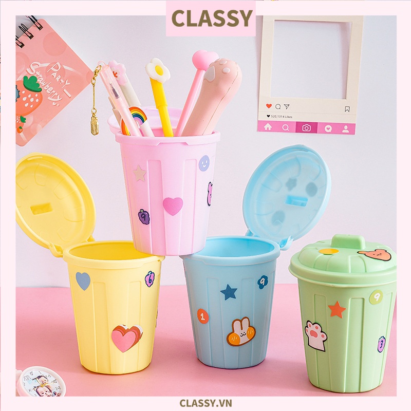Hộp đựng bút , thùng rác mini tiện lợi, nhiều màu sắc đa dạng, đựng bút, mỹ phẩm PK1095