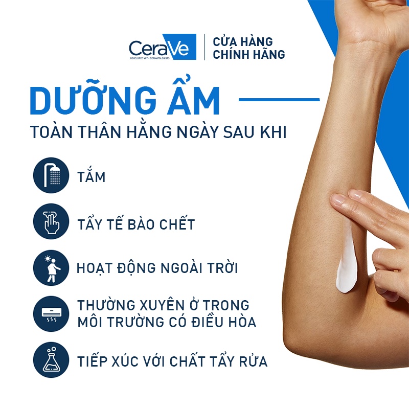 Sữa dưỡng ẩm toàn thân (cơ thể và da mặt) Cerave Daily Moisturizin Lotion 473ML