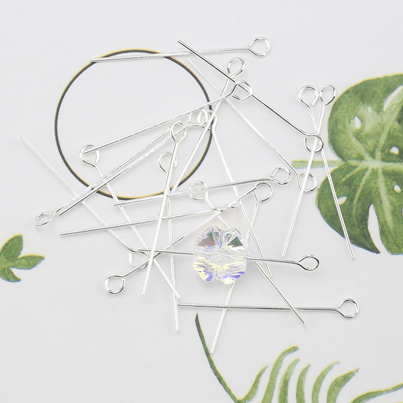 Set 10 Kim Làm Trang Sức 25mm Bạc 925