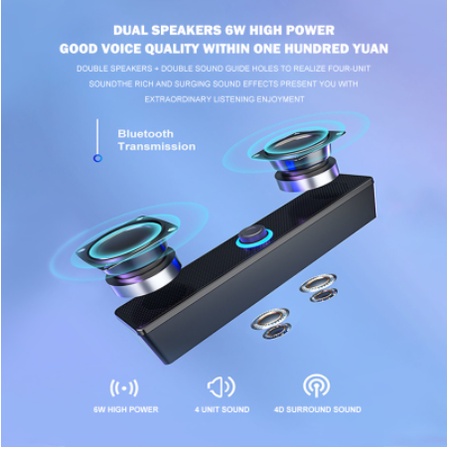 Loa Bluetooth 350TS Dây Dài Đầu Cắm USB Cho Laptop