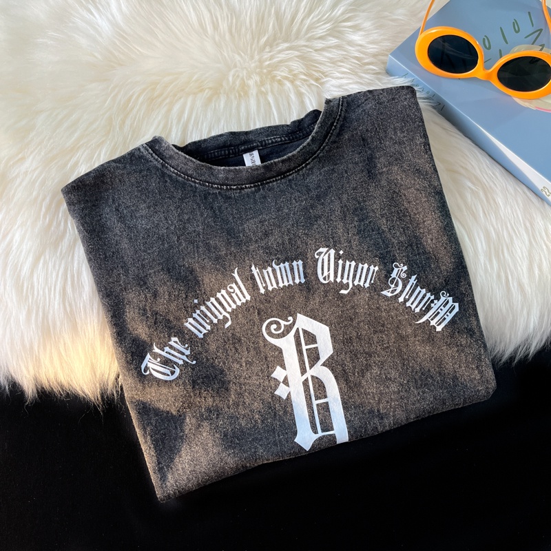 Áo Thun Nam Tay Ngắn In Chữ Thời Trang Đường Phố