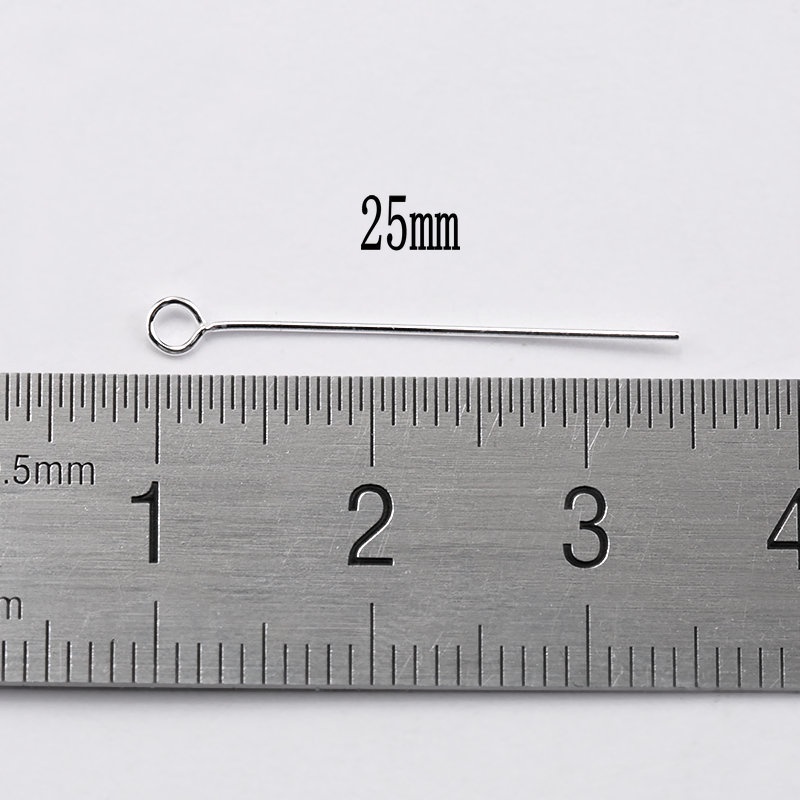 Set 10 Kim Làm Trang Sức 25mm Bạc 925