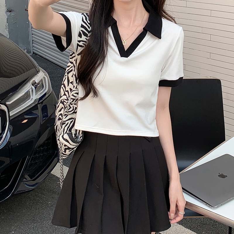 NRVP Áo Thun Tay Ngắn Dáng Ôm In Họa Tiết Độc Đáo Thời Trang Đường Phố Hàn Quốc Cho Nữ