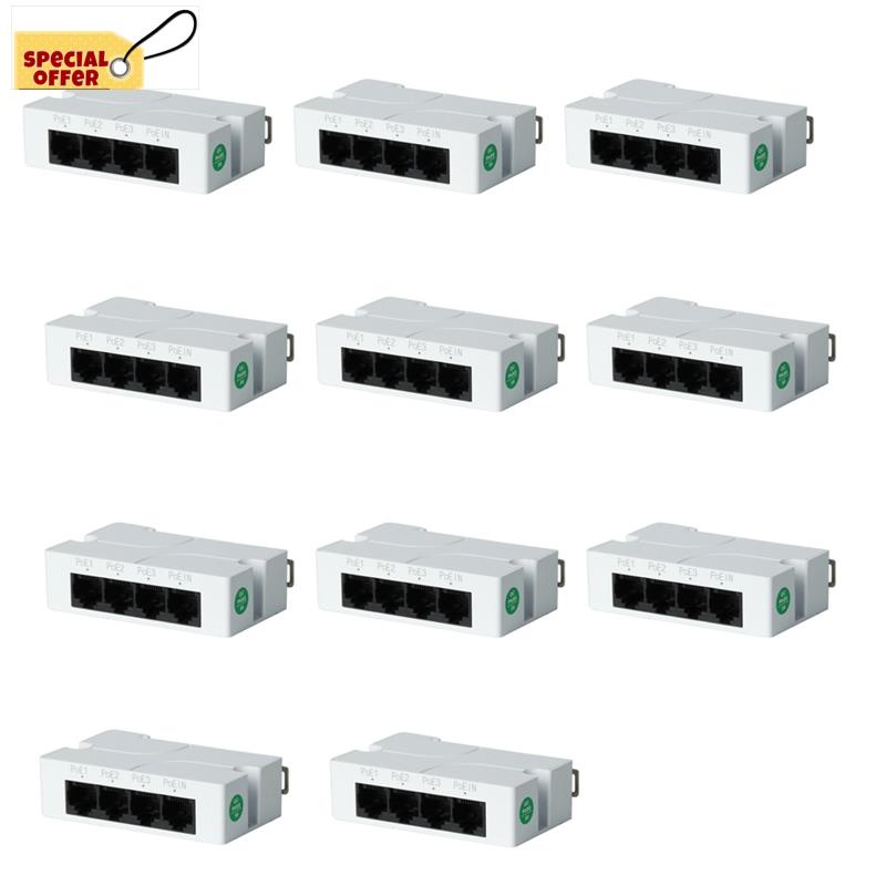 Bộ mở rộng truyền dẫn 1 đến 3 cổng PoE Passive Cascadable IEEE802.3Af cho Switch POE NVR IP