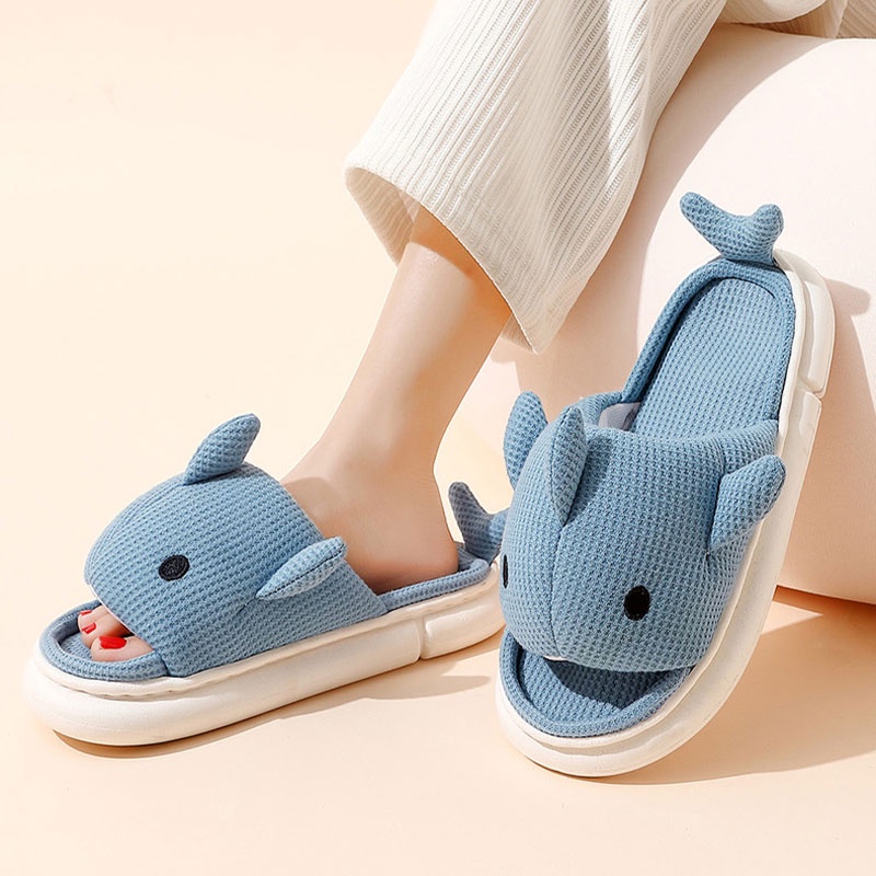 SHANMUSENLIN☘Dép Đi Trong Nhà Đế Dày Chống Trượt Cho Cặp Đôi