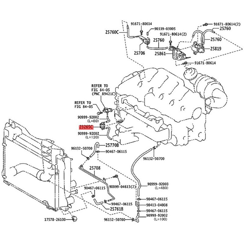 Bộ lọc khí nhiên liệu 6 cái cho Toyota 4Runner Hilux HiAce Land Cruiser HFn Vacuum 90917-11036 9091711036 90917 11036