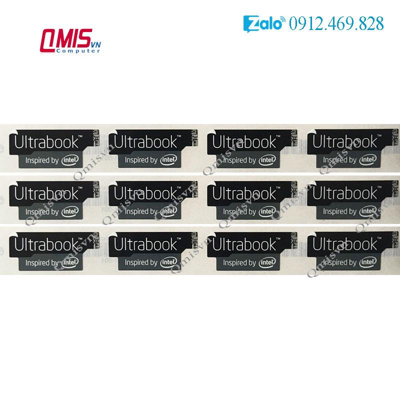1 CÁI TEM LOGO INTEL Ultrabook 2.9*1.25cm  - Tem dán logo CPU cho Laptop PC - STICKER