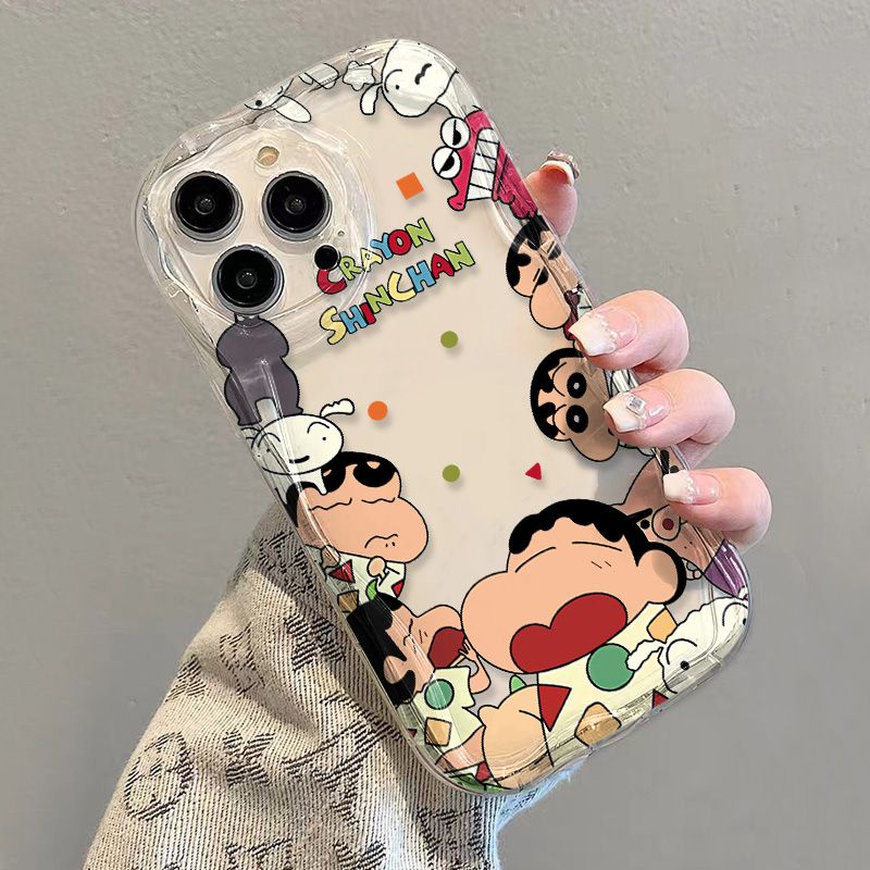 ✅Ốp Điện Thoại Mềm Trong Suốt Chống Sốc In Hình Shin-Chan Cho iPhone14 / 13promax 12 / 11 7 / 8p xs / r IX3R
