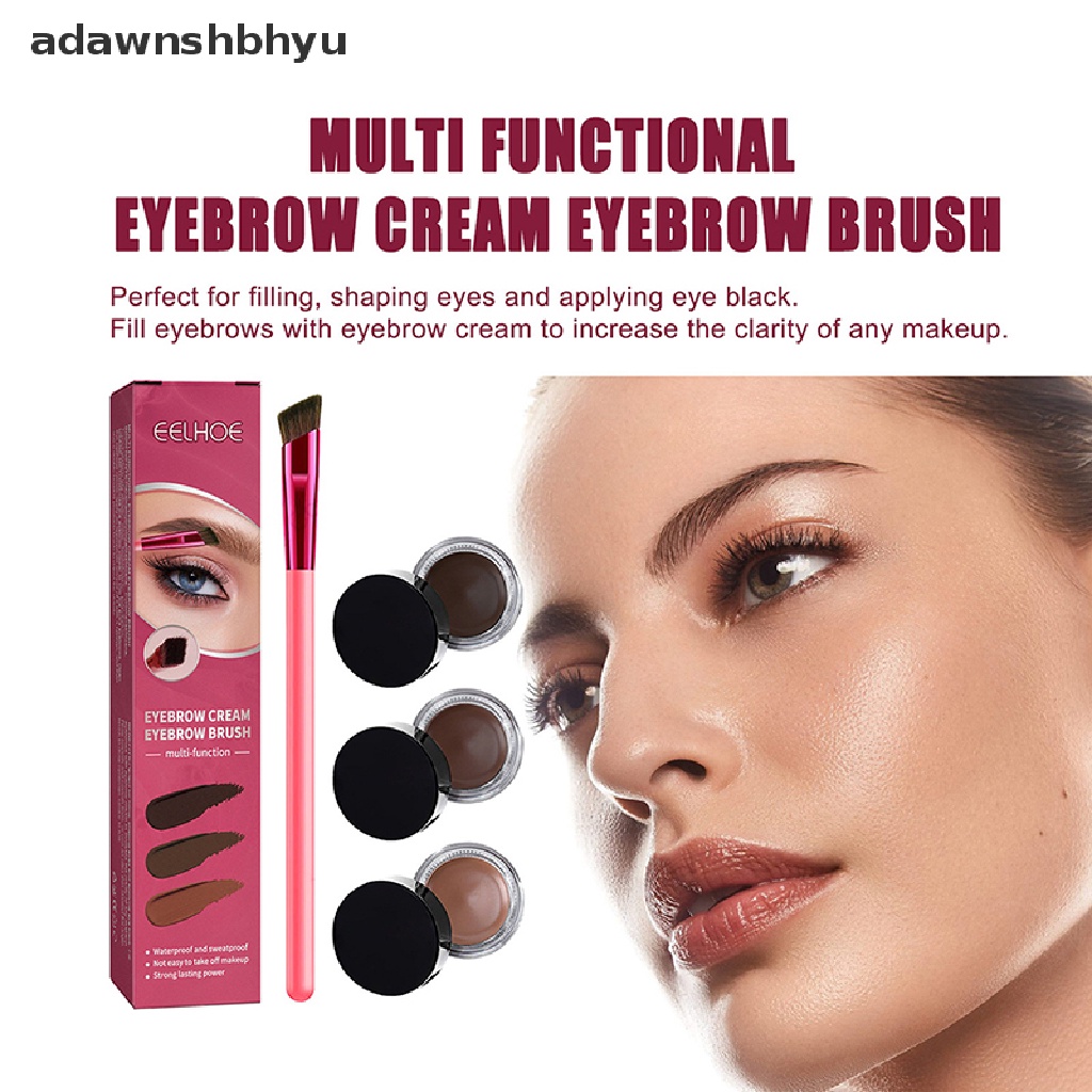 Kem Nhuộm Lông Mày Chống Thấm Nước Lâu Trôi Kèm Cọ Thương Hiệu adawnshbhyu