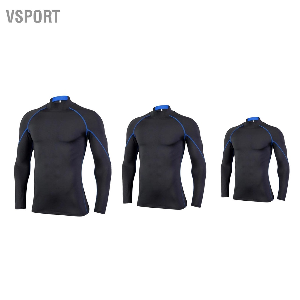 Men's High Elastic Compression Shirts Long Sleeves Sports Top for Athletic Workout Shirt