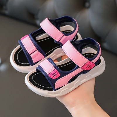 Xăng đan trẻ em học sinh mùa hè bé trai và bé gái đế mềm chống trượt ngoài trời xanh đỏ hồng dép đi biển thời trang TTC582