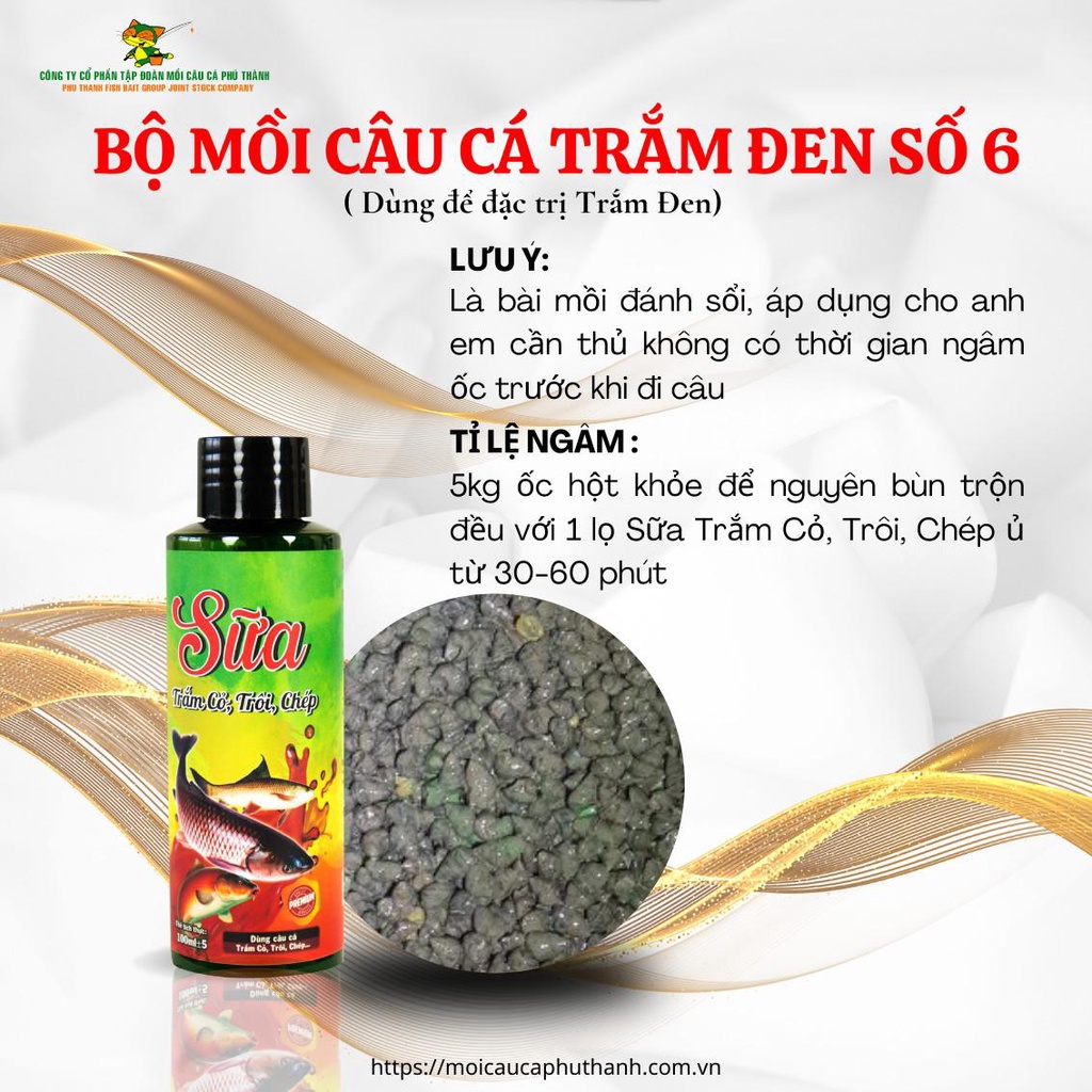 Bộ Mồi Trắm Đen Số 6