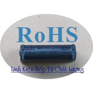 Tụ bếp từ mkph 0.15uf 630vac 1200vdc dáng đứng, mới.