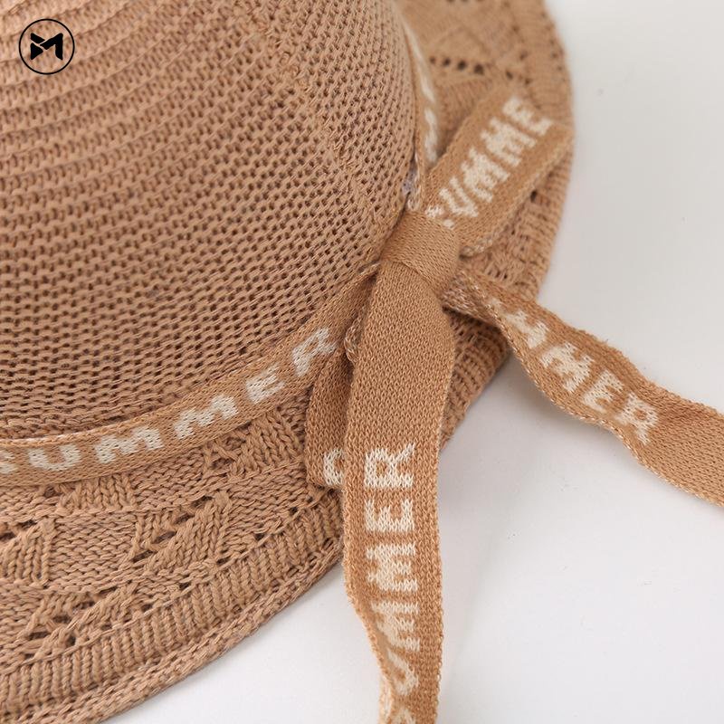 Hàng Mới Về Mũ Dệt Kim Oversize Chống Nắng Thoáng Khí Thời Trang Đi Biển Phong Cách Hàn Quốc 2022