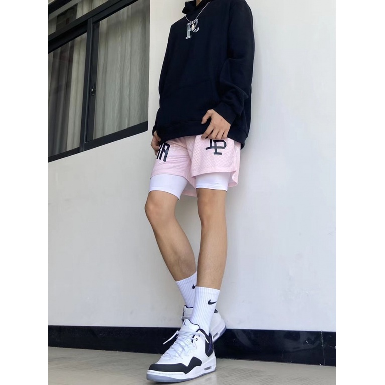 Quần Short Thể Thao Giả Hai Mảnh Thoáng Khí Mau Khô Phong Cách Đường Phố Kinetic Inaka Power