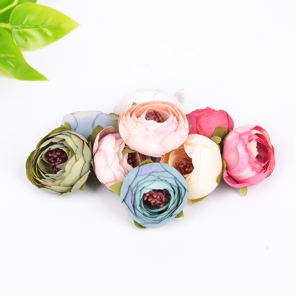 1 Bông Hoa Mẫu Đơn Giả 4.5cm Trang Trí Tiệc Cưới