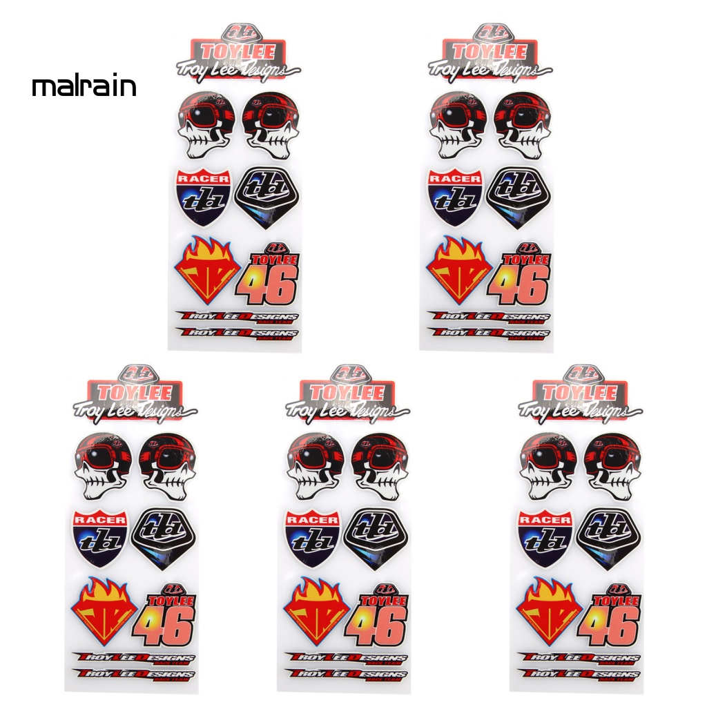 Bộ 5 Miếng Dán Nhiều Họa Tiết Dùng Trang Trí Xe Mô Tô DIY