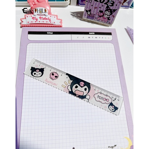 SANRIO Thước Thẳng 15Cm Họa Tiết Kuromi Cinnamoroll Dễ Thương Xinh Xắn