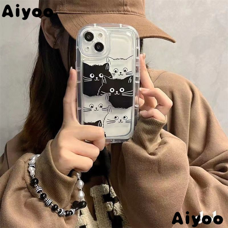 ✅Ốp Điện Thoại Mềm In Hình Mèo Có Túi Khí Bảo Vệ Toàn Diện Cho Iphone 14Pro 11 13 7 / 8plus 31HU