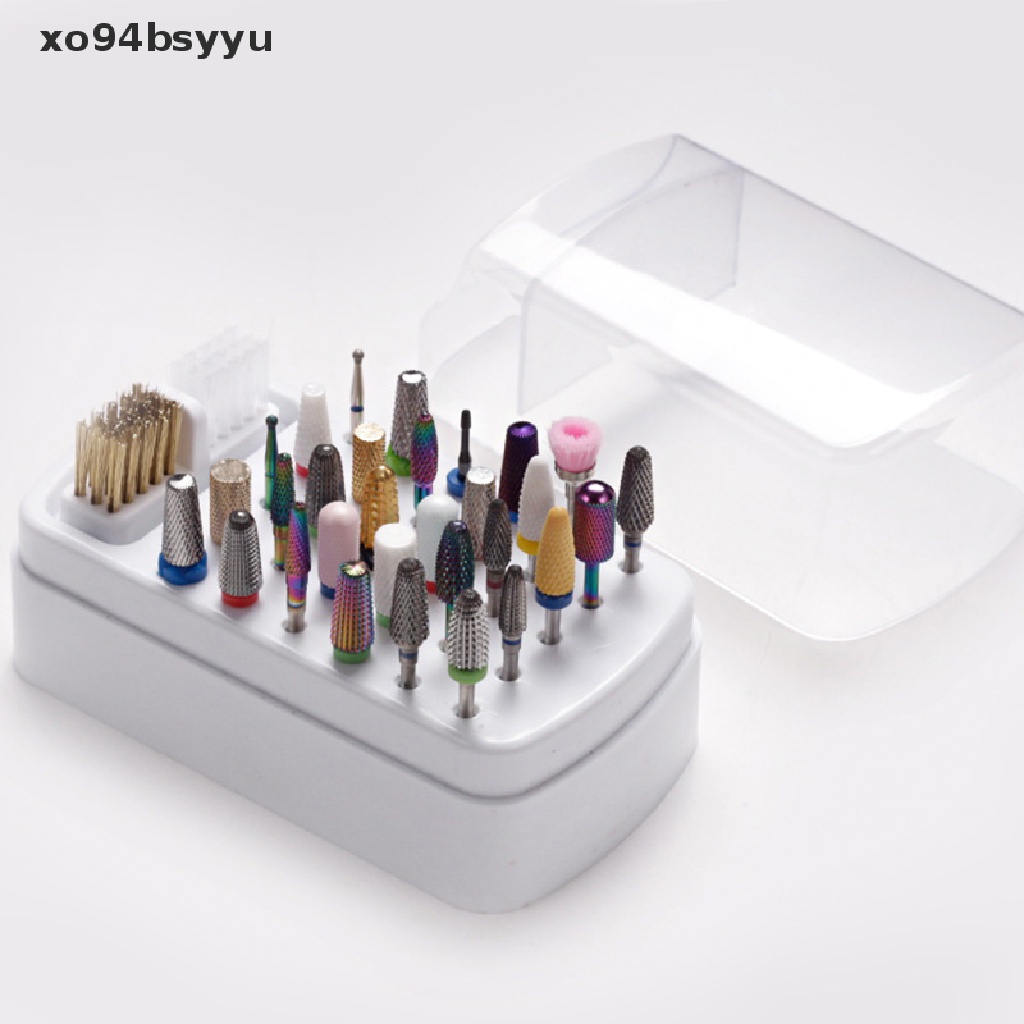Hộp Đựng Mũi Khoan Móng Tay Acrylic 30 Lỗ Xo94Bsyu Tiện Lợi