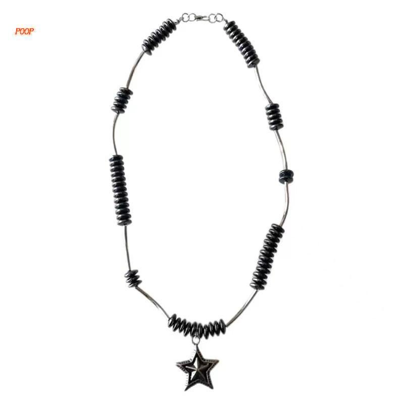 Vòng cổ Hình Ngôi Sao Năm Cánh Thiết Kế Bất Đối Xứng Đơn Giản Phong Cách Hàn Quốc Cho Nữ