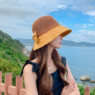 Mũ vành lưới thắt nơ thời trang