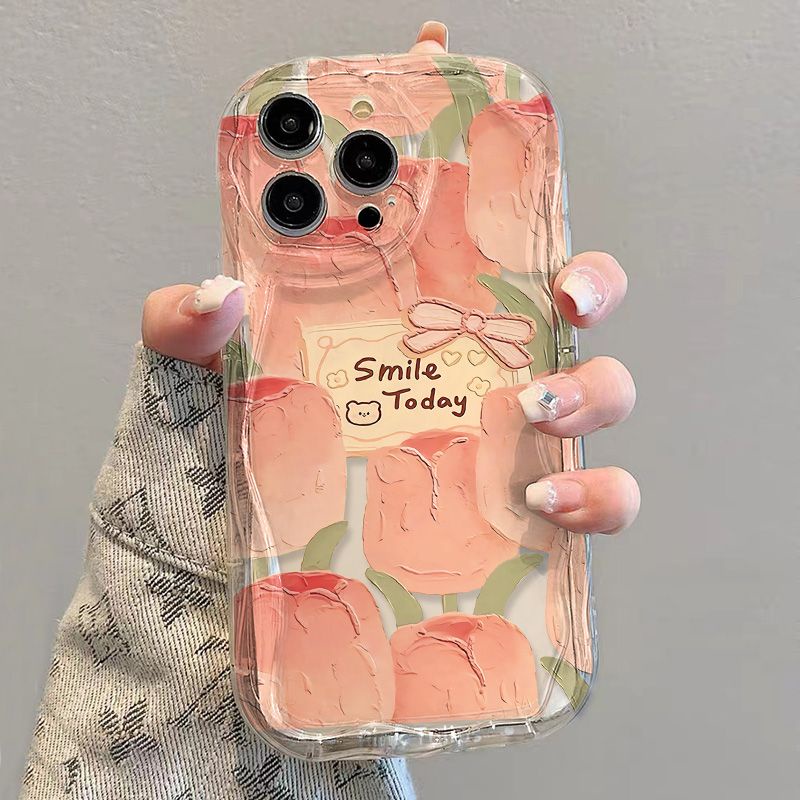 ✅Ốp Điện Thoại Mềm Trong Suốt Chống Sốc Hình Hoa Tulip Cho iPhone14 / 13promax 12 / 11 7 / 8p xs / xr Xkkj