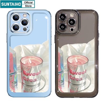 Suntaiho Ốp lưng iphone Ốp Điện Thoại mềm in hình cốc nến thích hợp cho iPhone 11 Pro Max 13 12 11 14 Pro X XS XR XSMAX 7 Plus 8 Plus