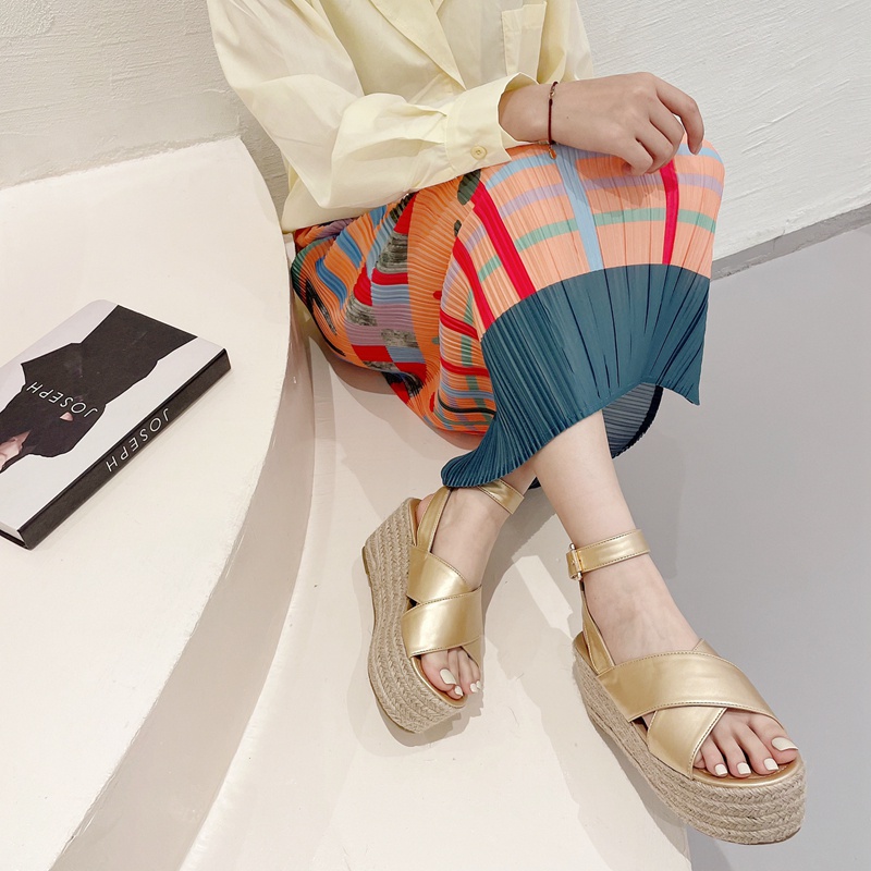 Giày Sandal Đế Xuồng Hở Ngón Thời Trang Mùa Hè 2023 Dành Cho Nữ