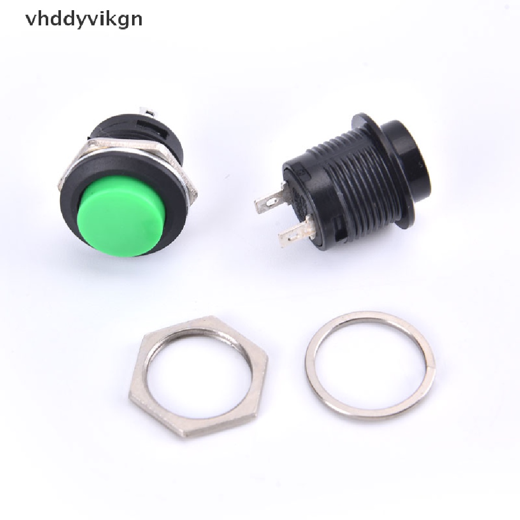 Công Tắc Nhấn Đèn LED 16mm 12V-24V Bằng Kim Loại Chống Thấm Nước Cho Xe Hơi