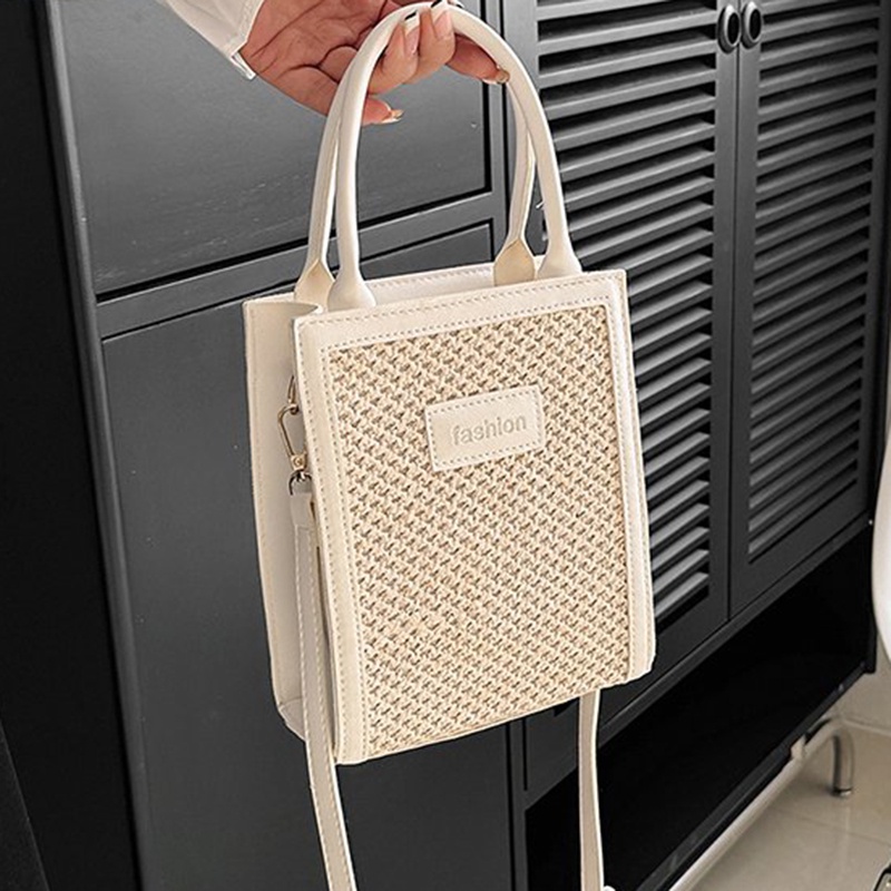 Túi Đeo Vai Dệt Sọc Dọc In Chữ mori Nghệ Thuật Cho Nữ