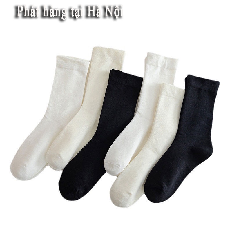 Vớ Thể Thao Ống Lửng Mềm Mại Họa Tiết Kẻ Sọc Màu Trơn Đơn Giản Dễ Phối Đồ Cho Nữ