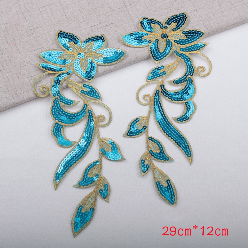 1 Cặp Sticker Ủi Thêu Hình Bông Hoa