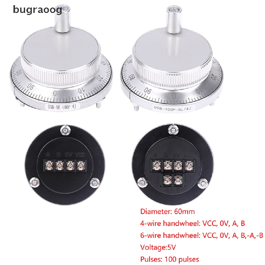 Bộ Mã Hóa Vòng Quay Tay CNC 60mm 5V 4 / 6Pins