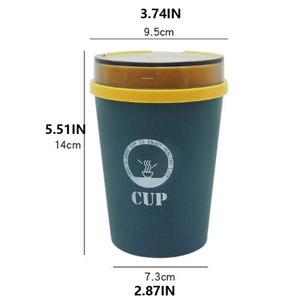 Cốc Uống Cà Phê Trà Sữa Chịu Nhiệt 500ml Có Nắp Đậy Và Muỗng Tiện Dụng Cho Nhà Bếp / Trường Học