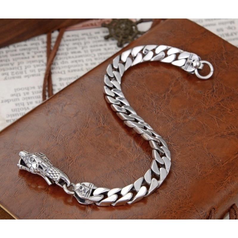 Lắc tay Bạc nam Xà Thủ Bạc Thái 925 VHMART211