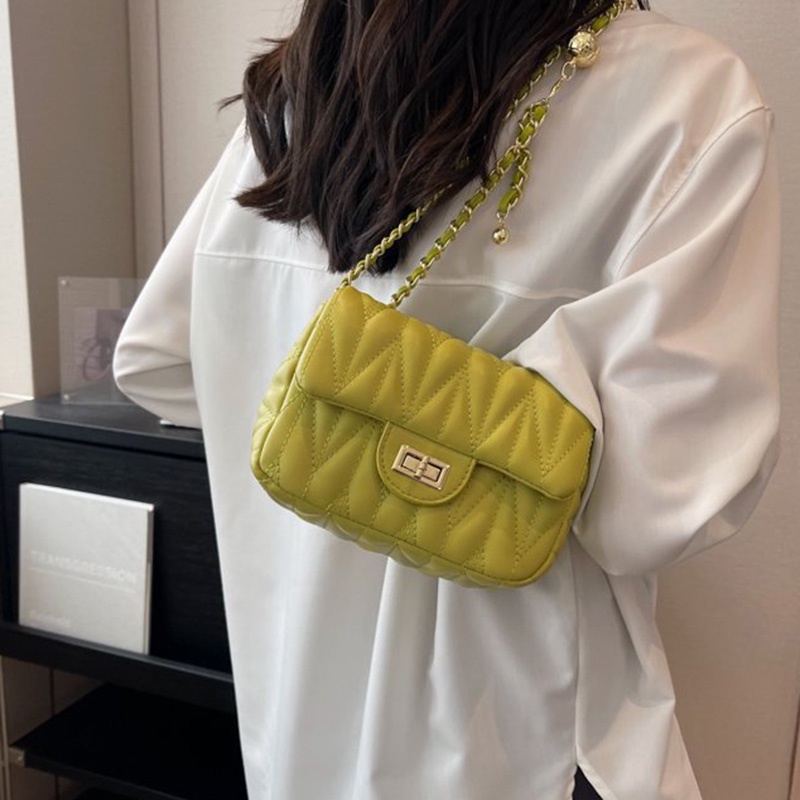 Túi Đeo Vai Màu Trơn Có Khóa Màu Sắc Ngọt Ngào Dễ Phối Đồ Thời Trang Cho Nữ