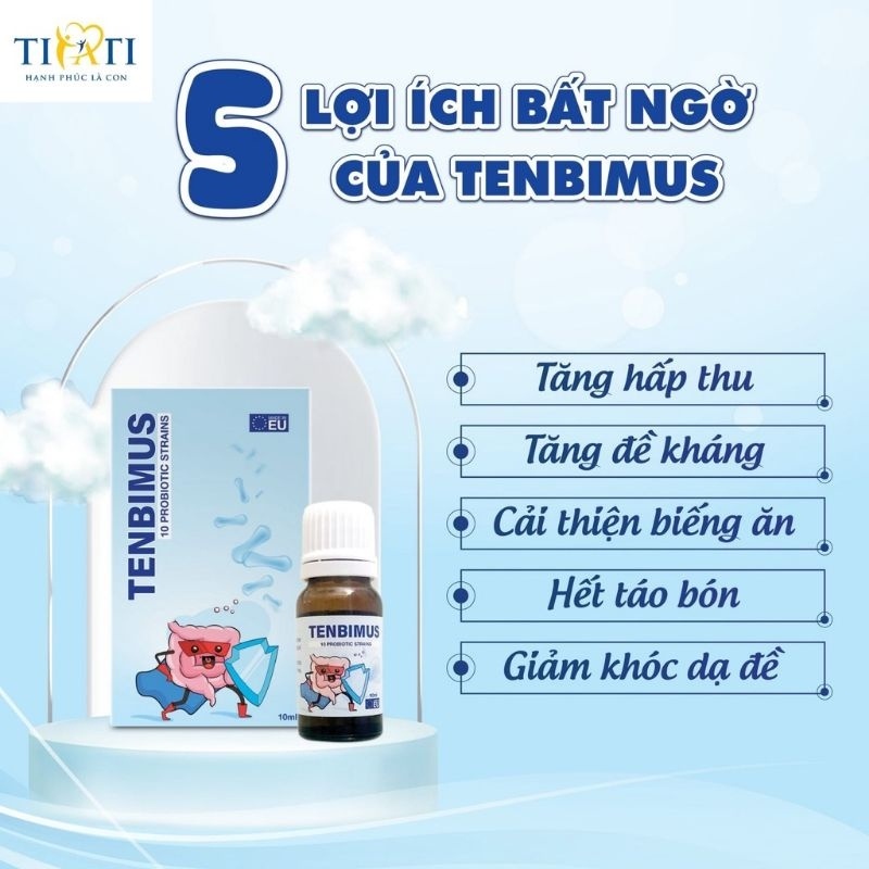 Men vi sinh 10 chủng Tenbimus lợi khuẩn giảm rối loạn tiêu hoá