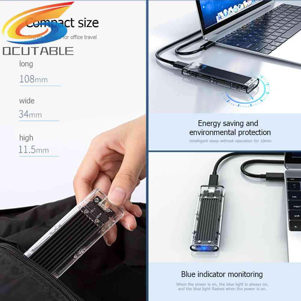 ORICO TCM2F-C3 NGFF to USB3.1 TYPE-C M.2 SSD Hard Disk Drive Enclosure Case