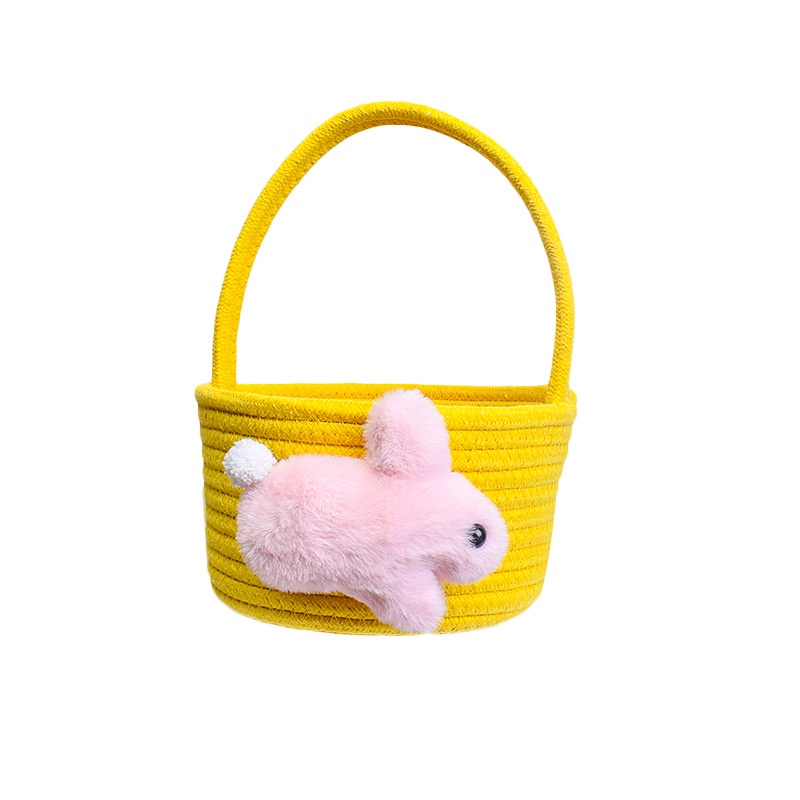 Bololo Giỏ Đựng Đồ Bằng Dây cotton Bện Hình Thỏ Mặt Trăng Một Tuổi