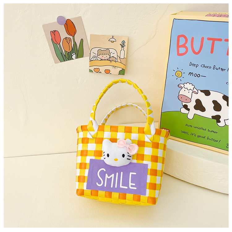 Túi Xách Đeo Chéo Vai Cỡ Lớn Họa Tiết Gấu Hoạt Hình / Dâu Tây Dễ Thương Cho Nữ