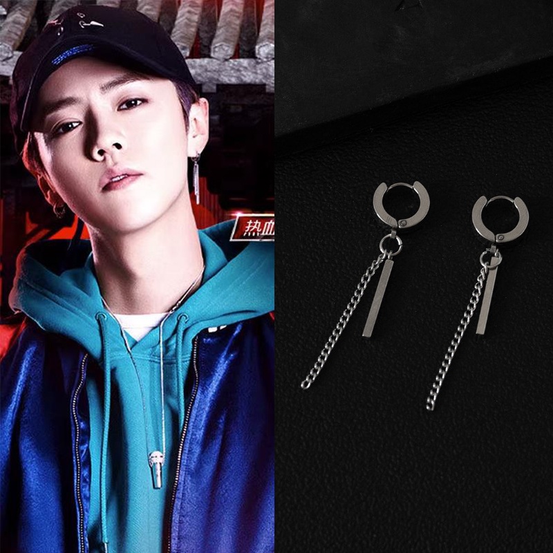 1 Khuyên Kẹp Vành Tai Thép Không Gỉ Phong Cách Hàn Quốc