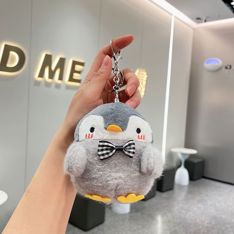 Móc Khóa Hình Chim Cánh Cụt Nhồi Bông Dễ Thương