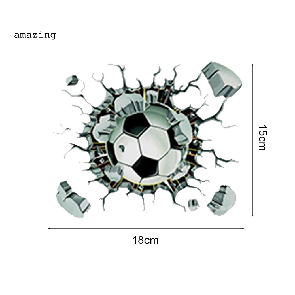 Sticker Dán Kính Xe Hơi Hình Quả Bóng Đá 3D Sống Động Lâu Trôi