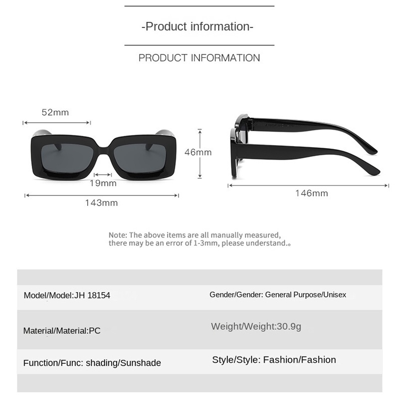 Kính Mát Gọng Vuông Nhiều Màu Sắc Bảo Vệ Khỏi Tia UV Phong Cách Âu Mỹ Dành Cho Nữ