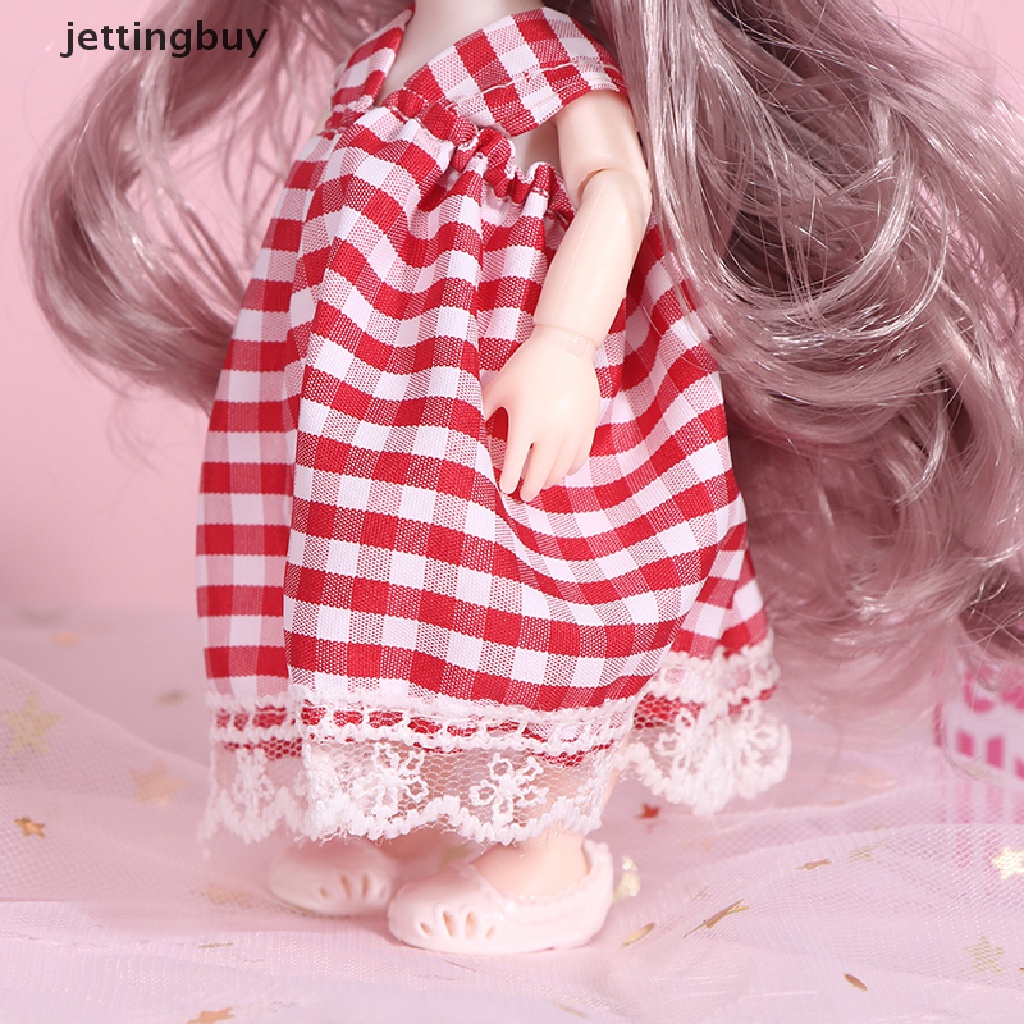 Búp bê bé gái JETTING mắt to 3d có khớp cử động độc đáo 17cm DIY 13cm